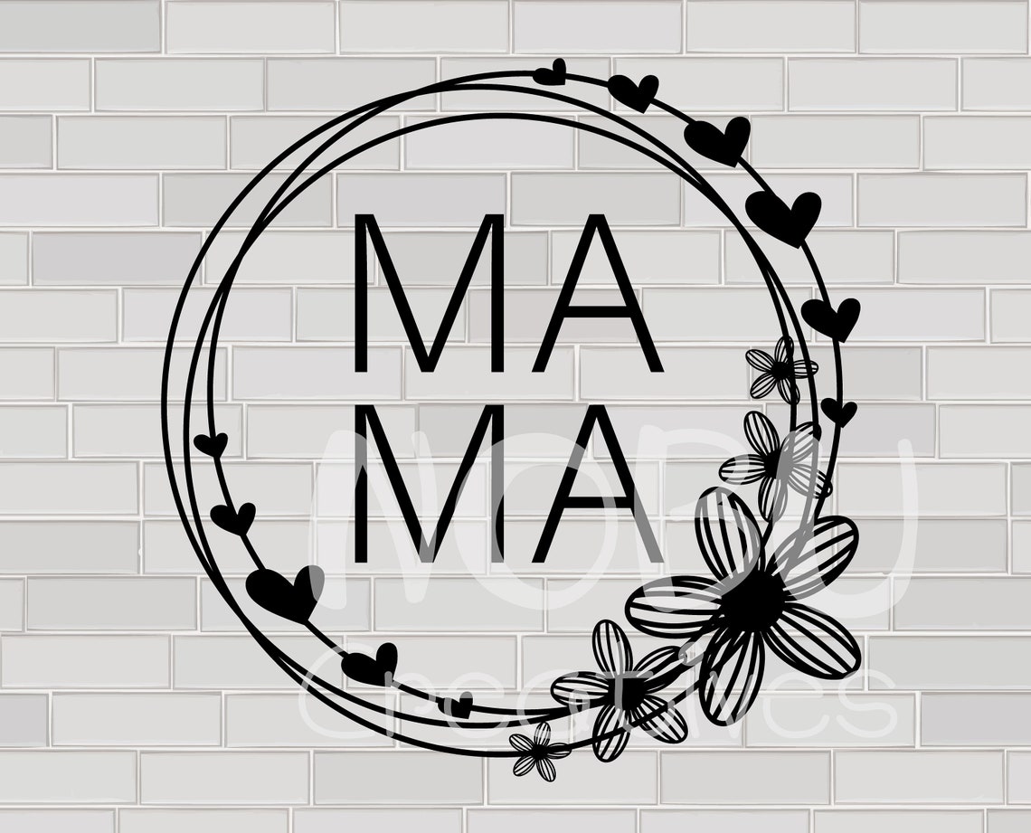 Mama floral frame mom svg mama floral hexagon svg mothers  etsy Mama floral frame mom svg mama floral hexagon svg mothers  etsy