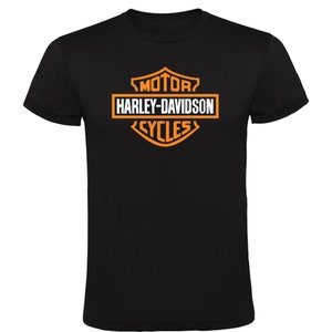 Black T-shirt Harley Davidson Logo Man 100% Cotton Sizes S M L XL XXL