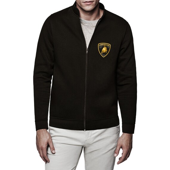 Chaqueta con Cremallera Lamborghini Logotipo Sudadera Negra Hombre Tallas s m l xl xxl