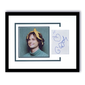 Matthew Gray Gubler AUTOGRAPH Signed Original Sketch Framed 11x14 Display