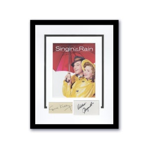 Gene Kelly & Debbie Reynolds &quot;Singin&#39; in the Rain&quot; SIGNED Framed 11x14 Display B