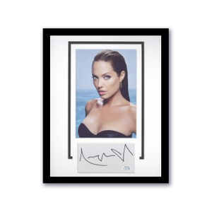 Angelina Jolie &quot;Tomb Raider&quot; AUTOGRAPH Signed Photo Framed 11x14 Display