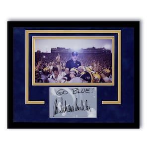 Bo Schembechler AUTOGRAPH Signed Michigan Wolverines Framed 11x14 Display