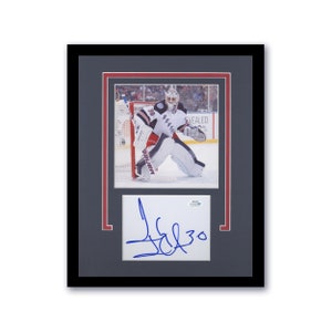 Henrik Lundqvist &quot;New York Rangers&quot; AUTOGRAFO Firmato Incorniciato 11x14 Display