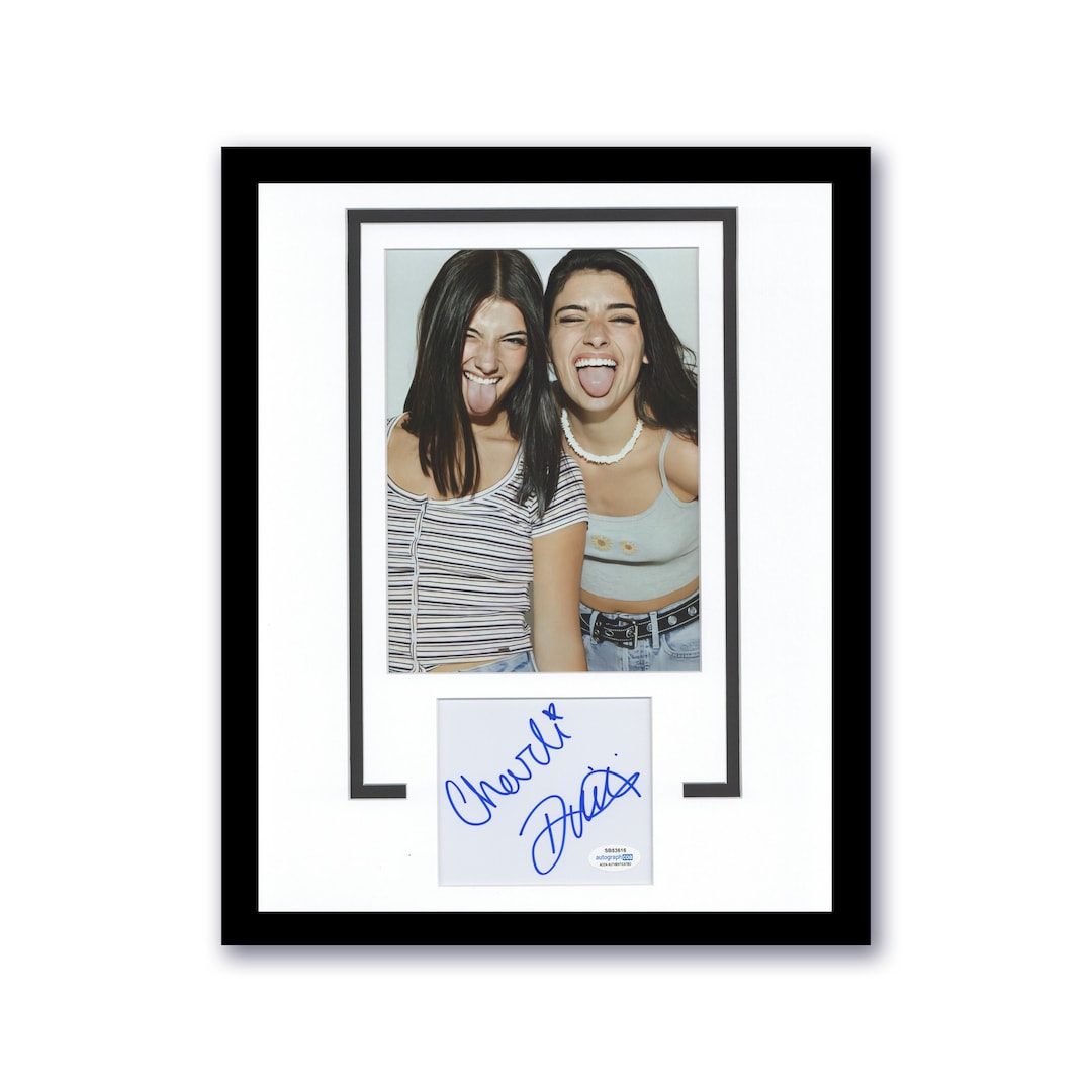 Charli & Dixie D'amelio AUTOGRAPH Signed Tiktok Custom Framed 11x14 ...