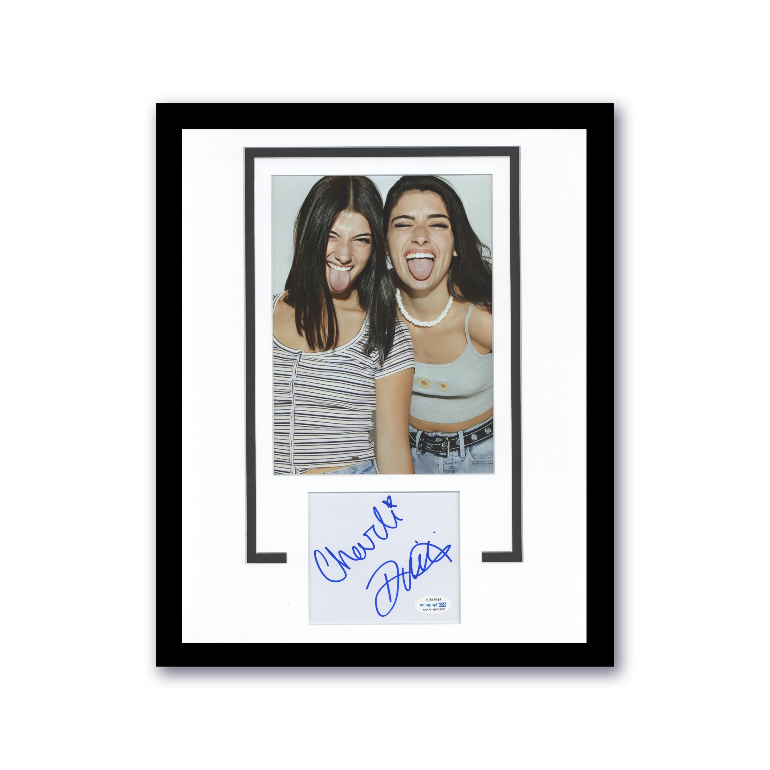 Charli & Dixie D'amelio AUTOGRAPH Signed Tiktok Custom Framed 11x14 ...