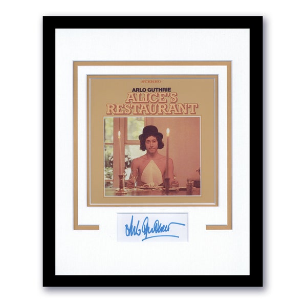 Arlo Guthrie "Alice's Restaurant" AUTOGRAPH Signed Framed 11x14 Display