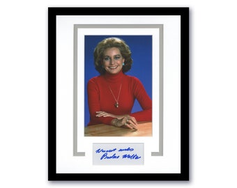 Barbara Walters "20/20" AUTOGRAFO Foto firmata con cornice personalizzata 11x14 Display