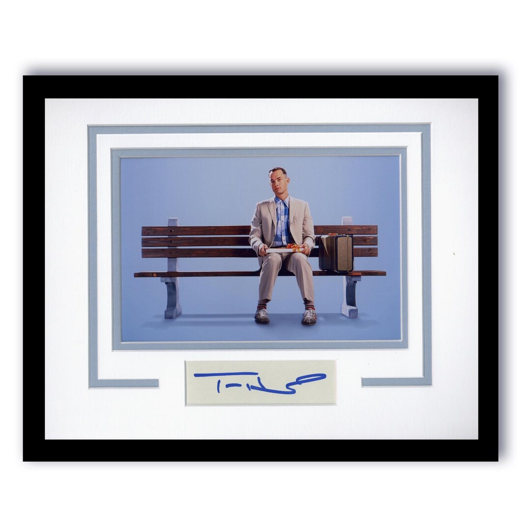トム・ハンクス「フォレスト・ガンプ」直筆サイン入り写真 額入り