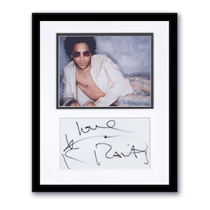 Lenny Kravitz &quot;Let Love Rule&quot; Singer AUTOGRAPH Signed Framed 11x14 Display