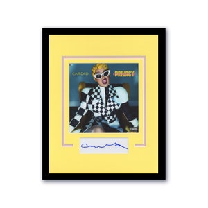 Cardi B &quot;Invasión de la privacidad&quot; AUTÓGRAFO Firmado Exhibición enmarcada personalizada 11x14
