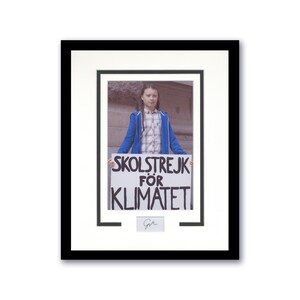 Greta Thunberg &quot;Climate Activist&quot; AUTOGRAPH Signed Framed 11x14 Display