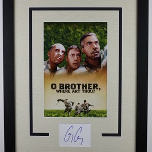 &quot;George Clooney &quot;&quot;O Brother, Where Art Thou&quot;&quot; AUTOGRAMM auf signiertem gerahmtem Display.&quot;