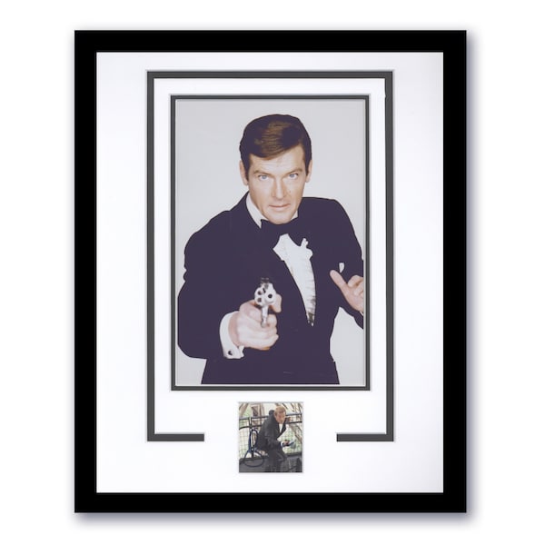 Roger Moore "For Your Eyes Only" SIGNED 'James Bond 007' Framed 11x14 Display