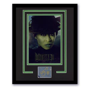 Cynthia Erivo &quot;Wicked&quot; AUTOGRAPH Signed &#39;Elphaba&#39; Framed 11x14 Display B