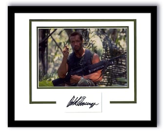 Arnold Schwarzenegger "Predator" AUTOGRAFIE ondertekend ingelijst 11 x 14 display B
