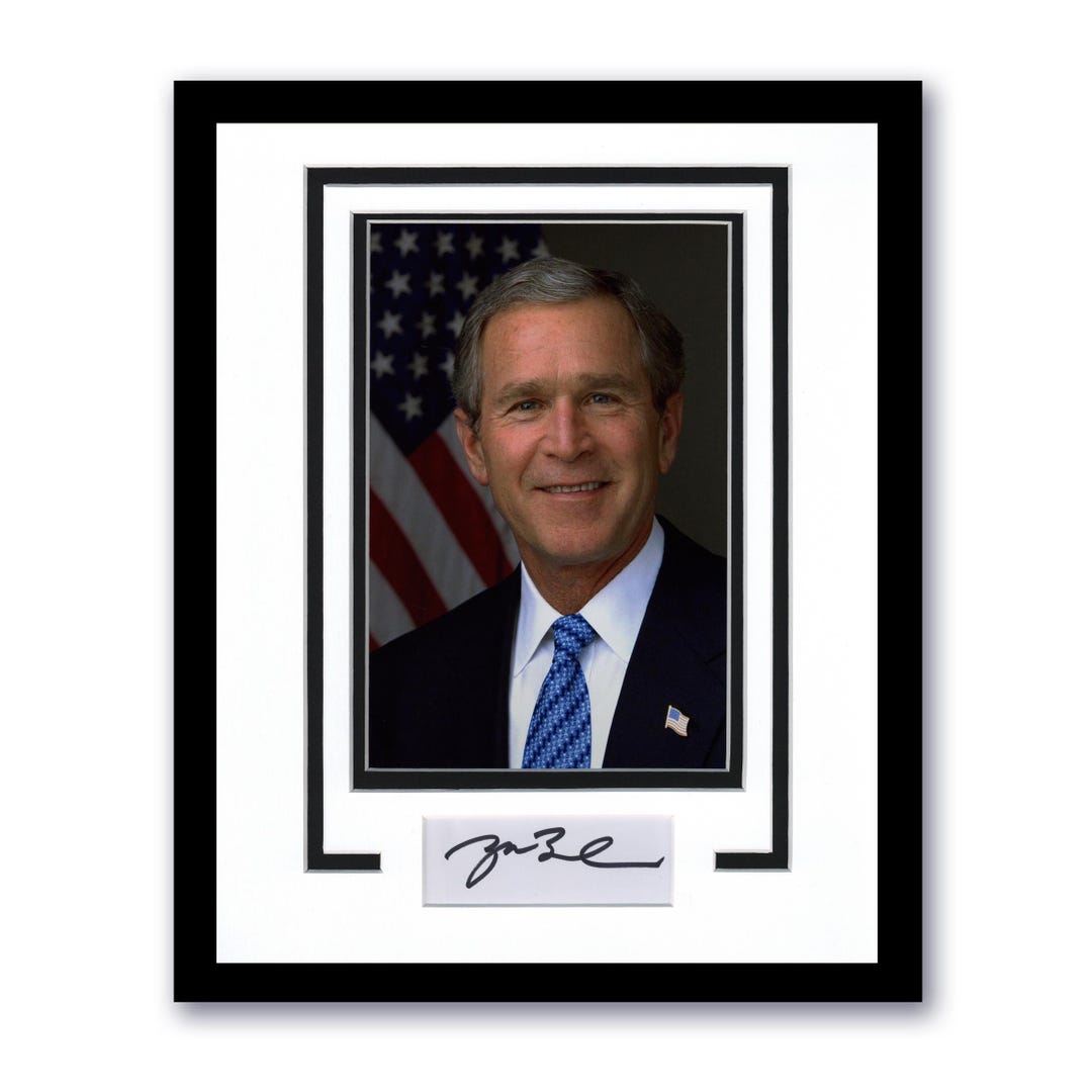 George W. Bush AUTOGRAPH Signed 43rd U.S. President Framed 11x14 ...