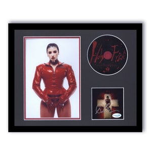 Demi Lovato "Holy Fvck" gesigneerde handtekening op maat ingelijste cd-display van 11 x 14 inch