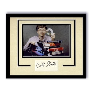 Bill Gates &quot;Microsoft&quot; AUTOGRAPH Signed Photo Custom Framed 11x14 Display