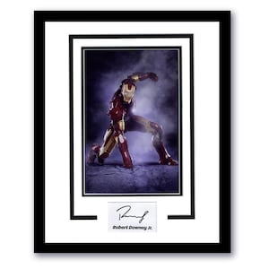Robert Downey Jr. « Iron Man » autographe signé personnalisé encadré 11 x 14 affichage
