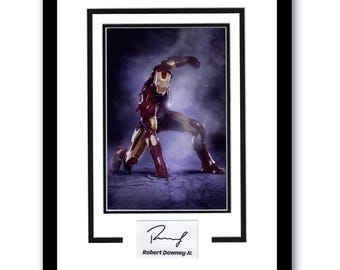 ロバートダウニーJr　直筆サイン　8×10インチ SWAU ロバート・ダウニー・ジュニア直筆サイン入りアイアンマン8x10写真