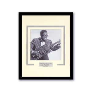 Bo Diddley AUTOGRAMM Signiertes Foto 11x14 mattiert Display B