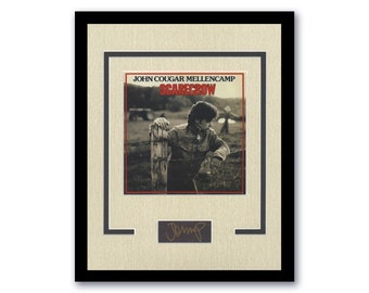 John Cougar Mellencamp "Espantalho" AUTÓGRAFO assinado emoldurado 11x14 Display E