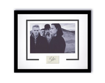 Bono U2 Autografo FIRMATO 'Joshua Tree' Foto Incorniciato 11x14 Display personalizzato