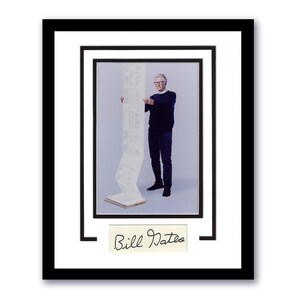 Bill Gates „Microsoft“ AUTOGRAMM signiertes Foto Individuell gerahmt 11x14 Display B