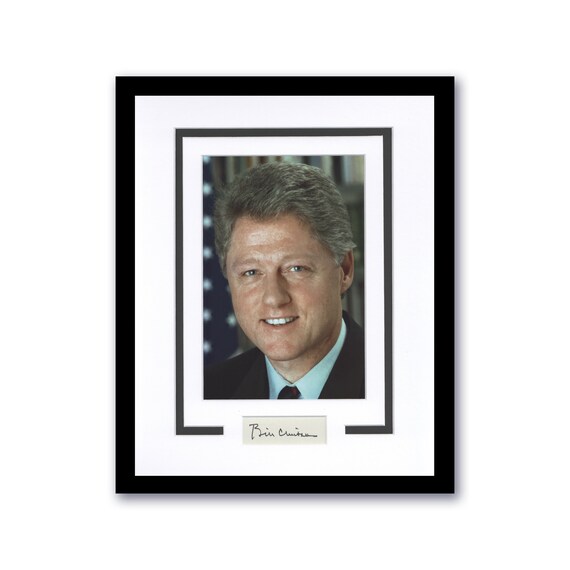 ビル・クリントン「第42代大統領」直筆サイン入りカスタムフレーム入り