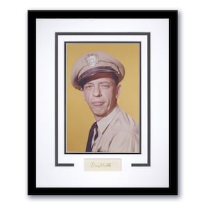Don Knotts &quot;The Andy Griffith Show&quot; SIGNED &#39;Barney Fife&#39; Framed 11x14 Display