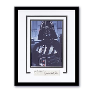 James Earl Jones &quot;Star Wars&quot; FIRMADO &#39;Darth Vader&#39; Enmarcado 11x14 Exhibición B