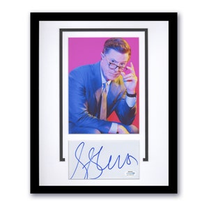 Stephen Colbert &quot;The Late Show&quot; Host AUTOGRAMM signiert gerahmt 11 x 14 Display