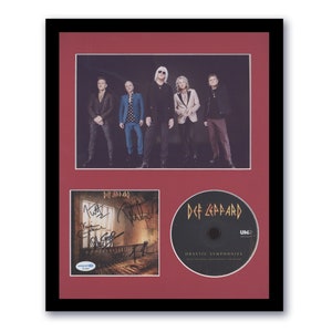 Def Leppard &quot;Drastic Symphonies&quot; AUTOGRAPH Signed Framed 11x14 CD Display