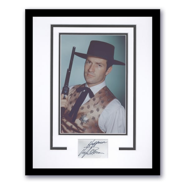 Hugh O'Brian "The Life and Legend of Wyatt Earp" SIGNED Framed 11x14 Display