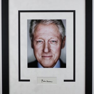 Autografo di Bill Clinton &quot;42° Presidente&quot; firmato con cornice personalizzata 16x20
