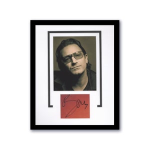 Bono U2 Autograph SIGNED Photo Custom Framed 11x14 Matted Display