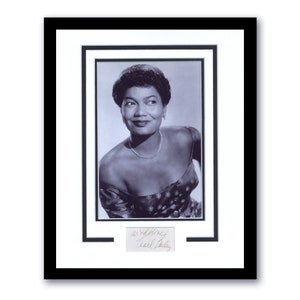 Pearl Bailey &quot;St. Louis Blues&quot; AUTÓGRAFO Firmado Exhibición enmarcada personalizada 11x14