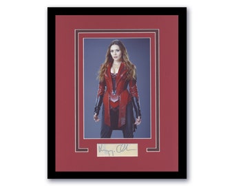 Elizabeth Olsen "Avengers" AUTOGRAPH assinado com moldura personalizada 11x14