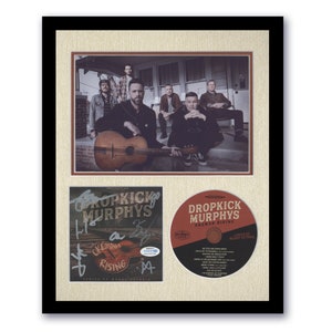 Dropkick Murphys &quot;Okemah Rising&quot; AUTOGRAFO Firmato Incorniciato 11x14 Display