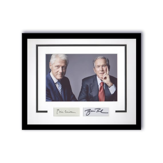ビル・クリントンとジョージ・W・ブッシュの直筆サイン入りカスタム