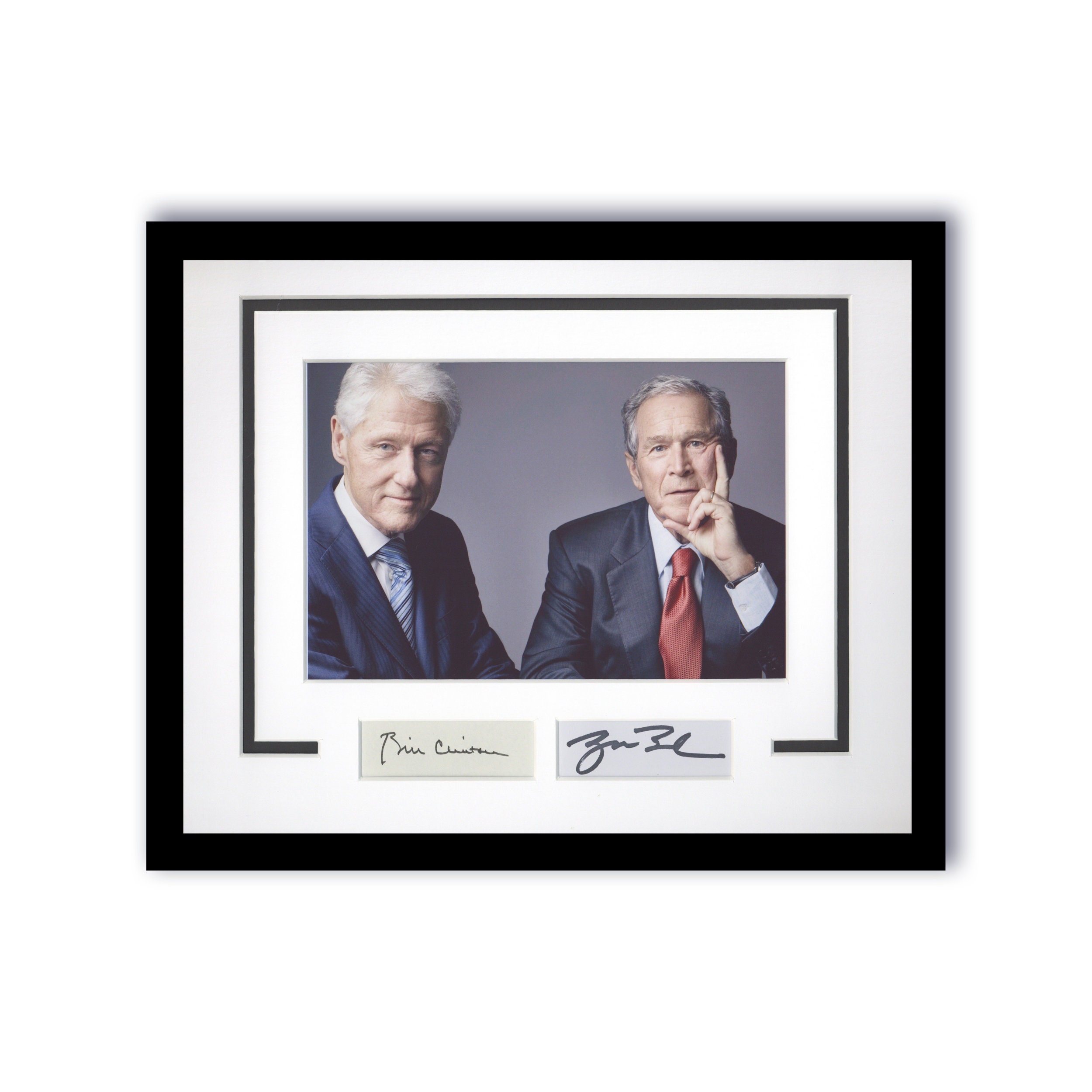 A.CE スクリーンプリント サイン入り WISH LESS購入 ビル・クリントンとジョージ・W・ブッシュの直筆サイン入りカスタム