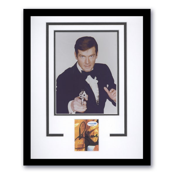 Roger Moore "For Your Eyes Only" SIGNED 'James Bond' Framed 11x14 Display B