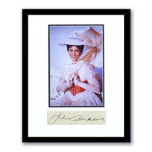 Julie Andrews &quot;Mary Poppins&quot; AUTOGRAPH Signed Custom Framed 11x14 Display C