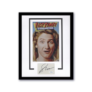 Sean Penn "Fast Times at Ridgemont High" gesigneerd ingelijst display van 11 x 14 met handtekening