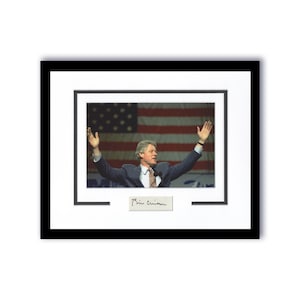 Bill Clinton &quot;42nd President&quot; AUTOGRAPH Signed Custom Framed 11x14 Display B