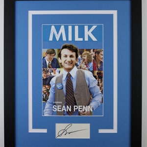 Sean Penn "Milk" AUTOGRAPH gesigneerde aangepaste foto ingelijste 16 x 20 display