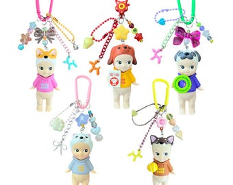 Sonny Angel Dog Time Series Keychain | Beaded Bag Charm