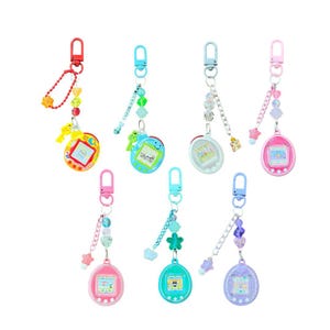 Tamagotchi Beaded Keychain | Bag Charm | Bandai Gashapon Tamagotchi Miniature Charm Collection 4 | Japan