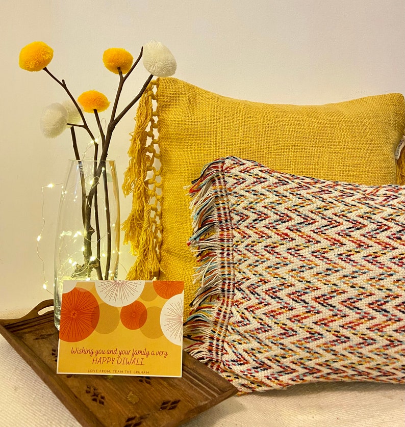 Multi-colored Boho fringe cushion cover Zigzag colourful pillow Geometric Lumbar Throw cushion Bohemian Home Decor Summer decor image 3